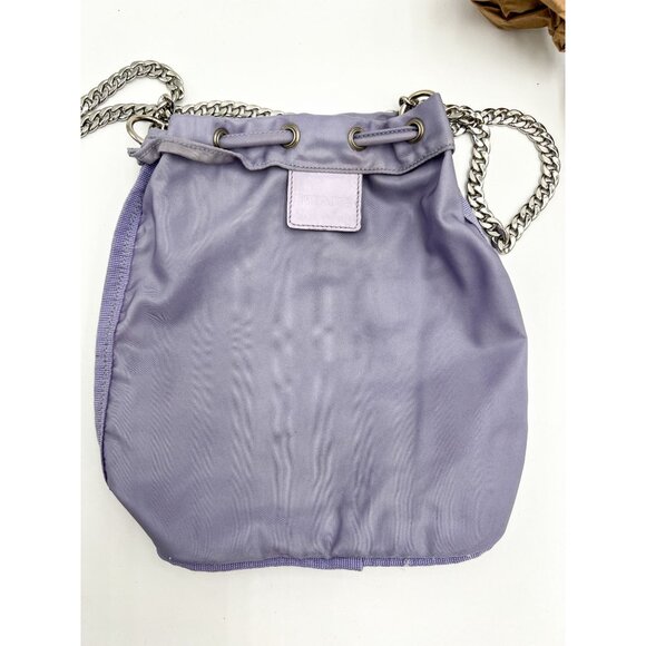 Prada Bucket Drawstring Pouch HandBag Nylon Vintage Purple Crossbody - Picture 9 of 16